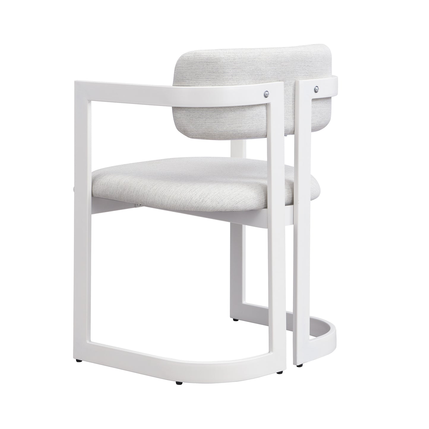 ‌Dashiell Upholstered Dining Chairs,Fabric Metal Frame Armchairs,Set of 2