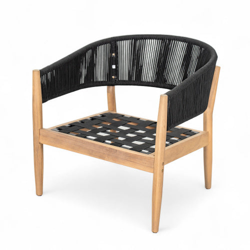 Veronia Outdoor Patio Acacia Wood Club Chair With Cushion,Set of 2