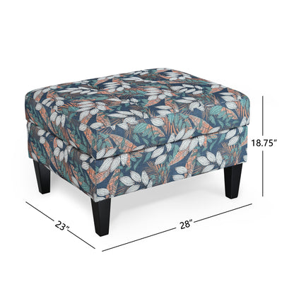 Zahra Contemporary Tufted Fabric Storage Ottoman