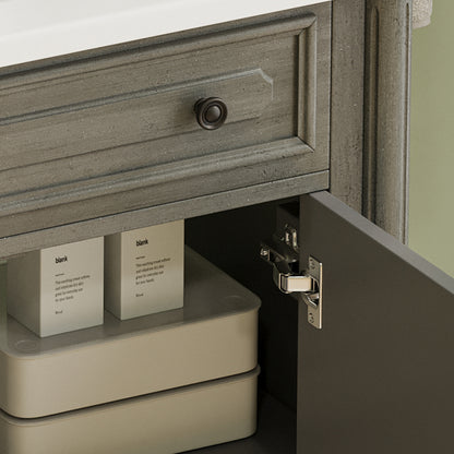 Kizzo 31" Vintage Bathroom Vanity with Sink, Rustic Bathroom Cabinet