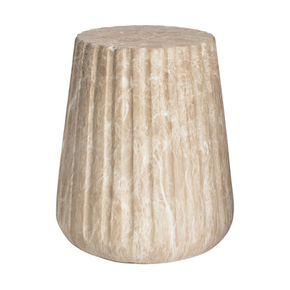 Ythariar Outdoor Cleme Carved Side Table