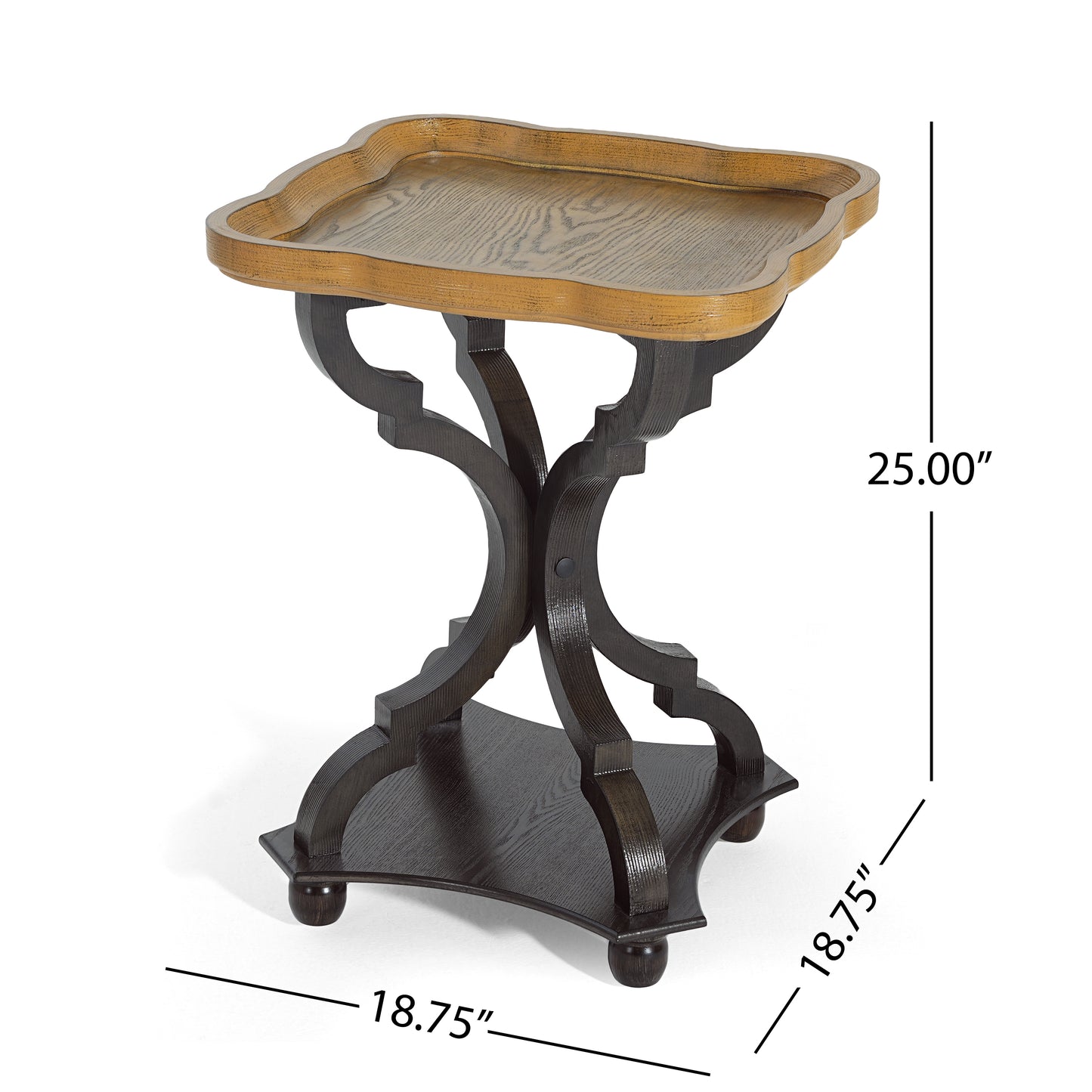 Dianelly French Country Accent Table with Square Top