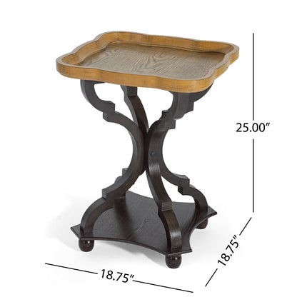 Dianelly French Country Accent Table with Square Top
