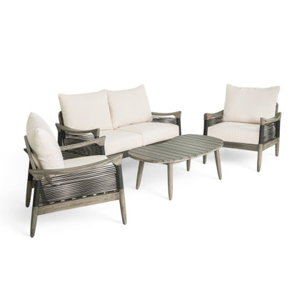 Brsinal Outdoor Patio Conversation Sets,with Cushions and Coffee Table