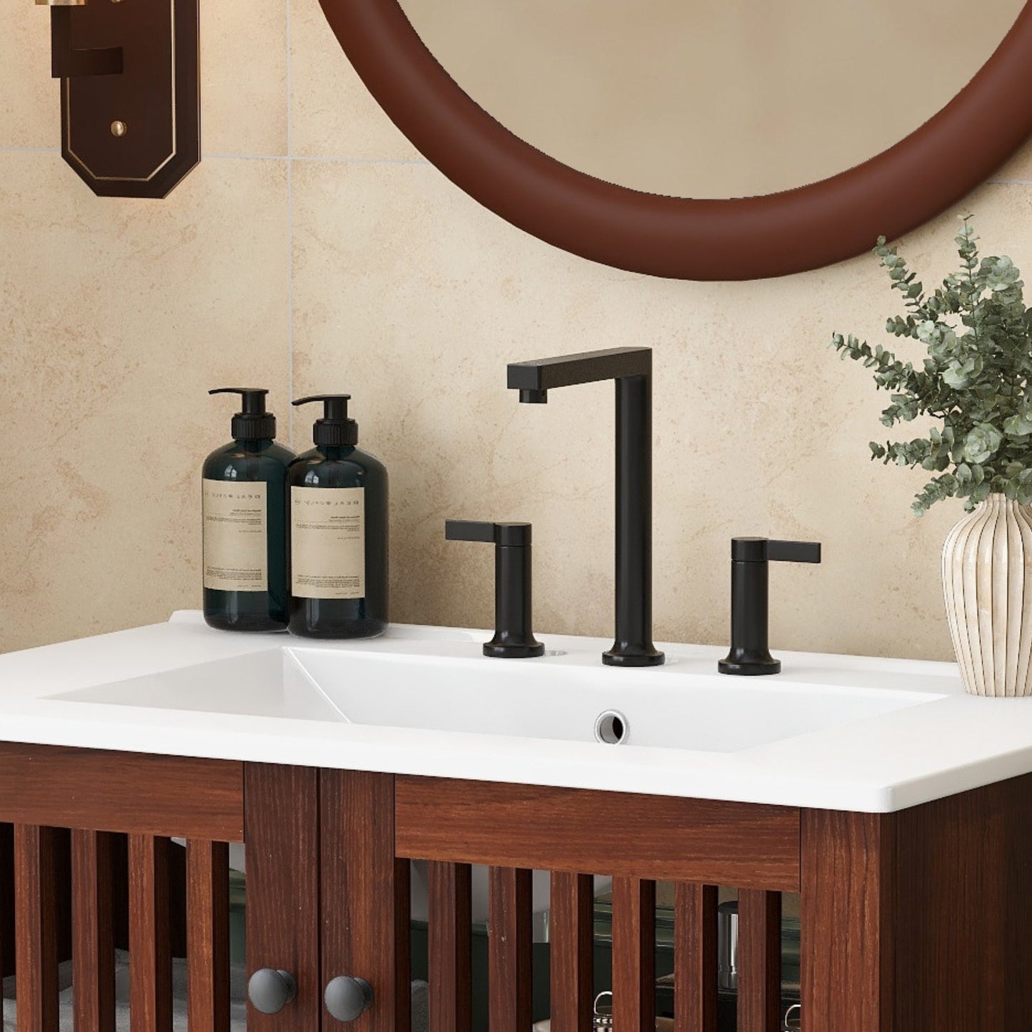 Ottavina Vintage Bathroom Vanity with Ceramic Sink,Cabinet