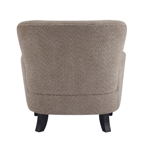 Calla Modern Birch Upholstered Club Chair, Off-White