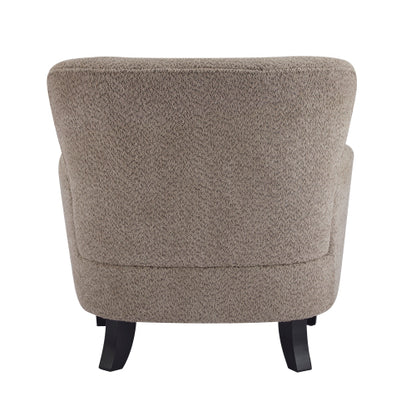 Calla Modern Birch Upholstered Club Chair, Off-White