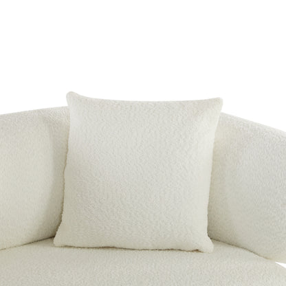 Warder Modern Round Arm Curved Soft Sofa