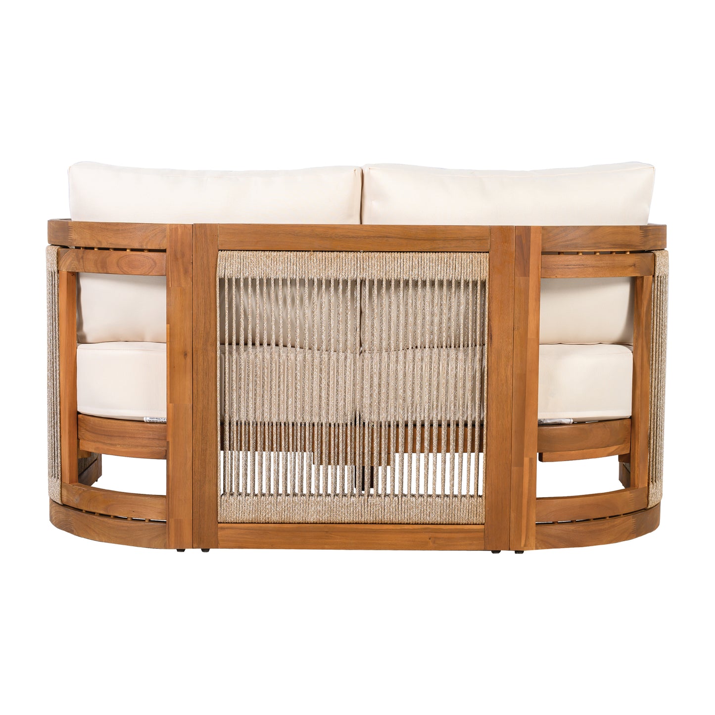 Vireo 4-Piece Patio Seating Group 2 Chairs, Loveseat & Table Acacia Wood Outdoor Furniture Set