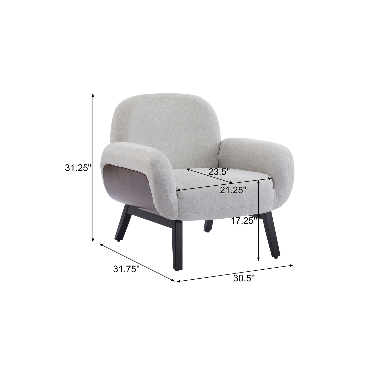 Andry Comfort Oriented Durable Armchair With Cushion