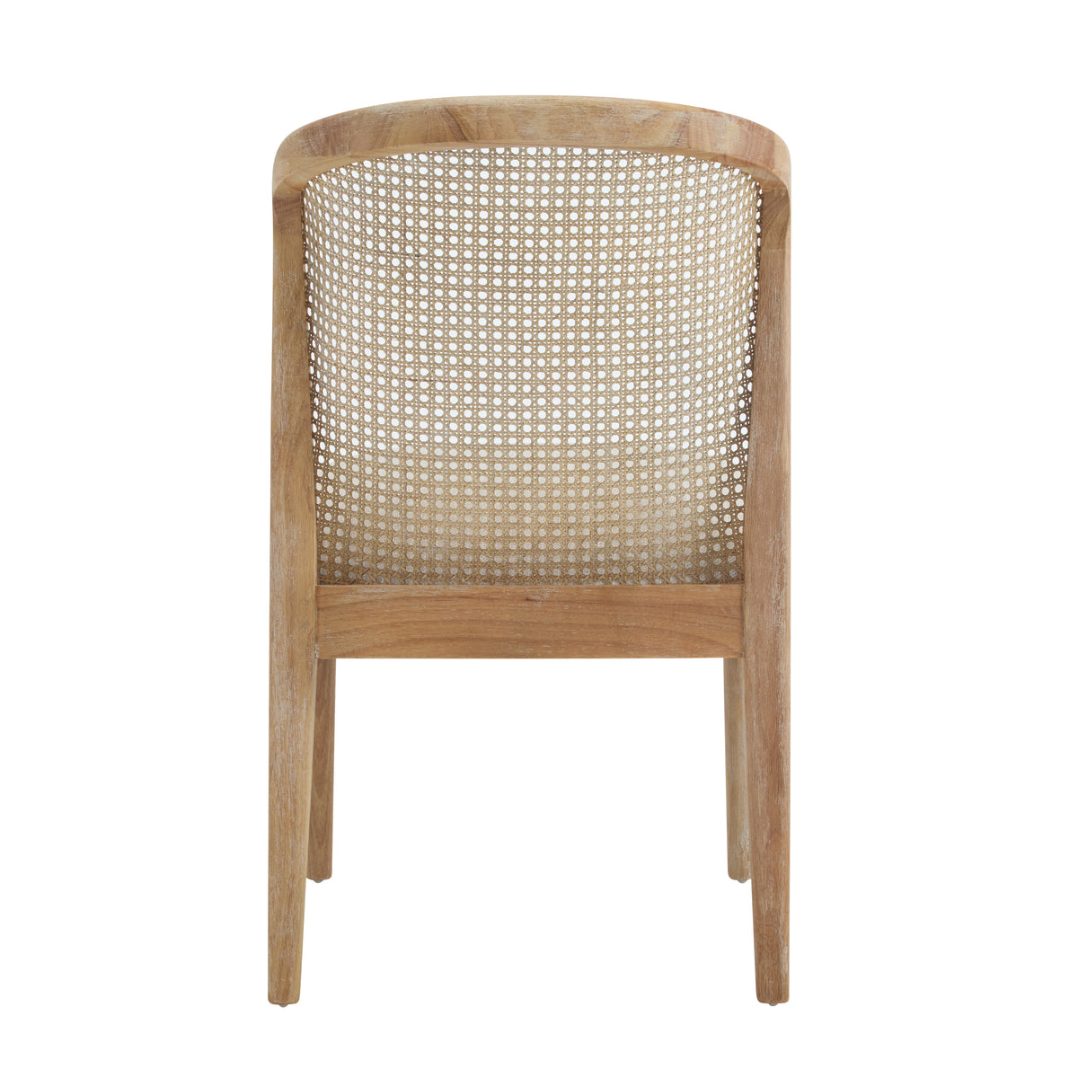 Diaphanous Lilia Dining Chairs Set of 2, Modern Dining Chair with Fabric Upholstery, Rubberwood Frame Kitchen Chairs with Cane Webbing, Extra Seat for Dining Room, Beige + Natural