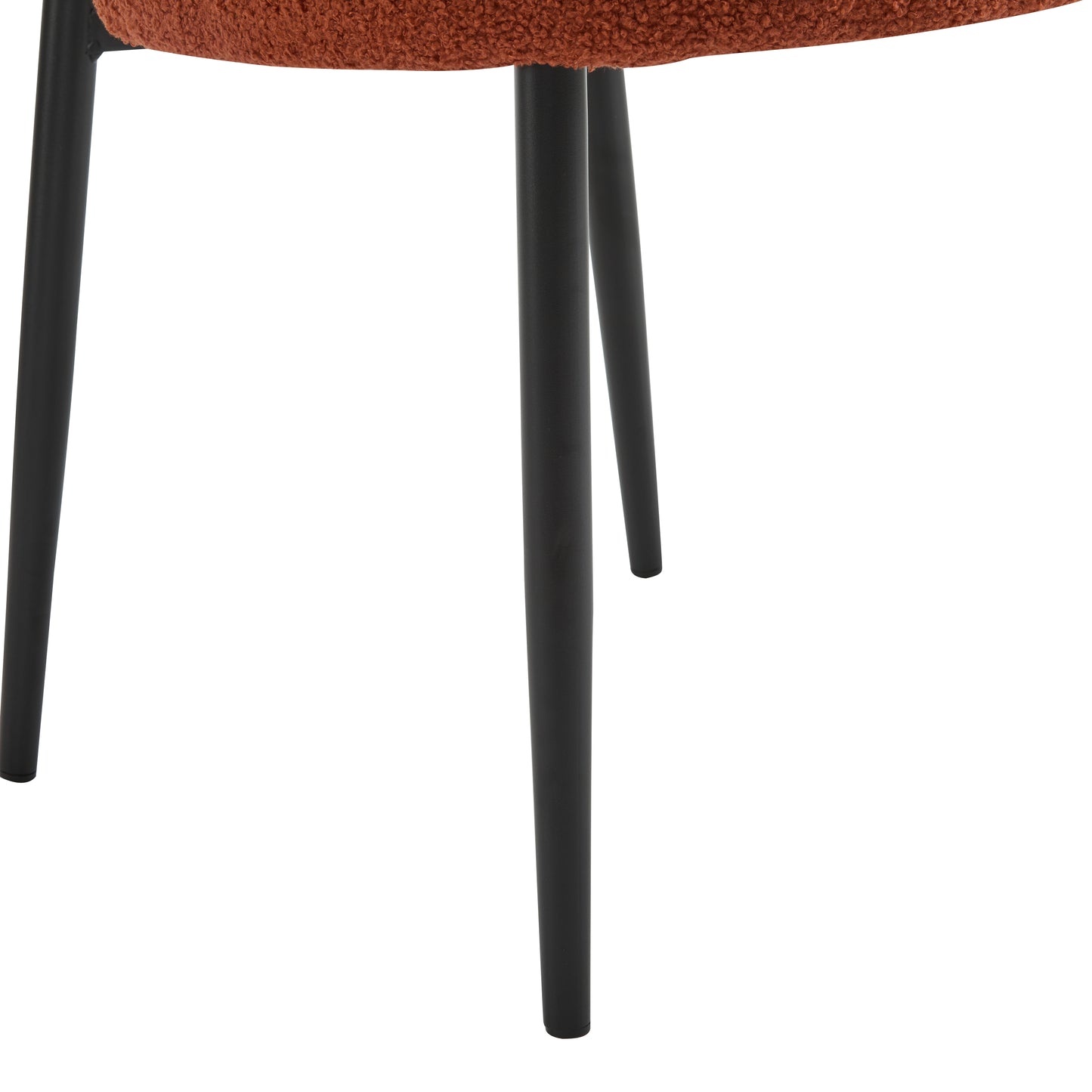 Leandera Modern Upholstered Dining Chairs, Metal Frame, Set of 2