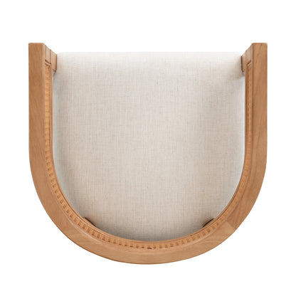 Tiberius Wood And Rattan Upholstered Arm Bar Stools,Set of 2