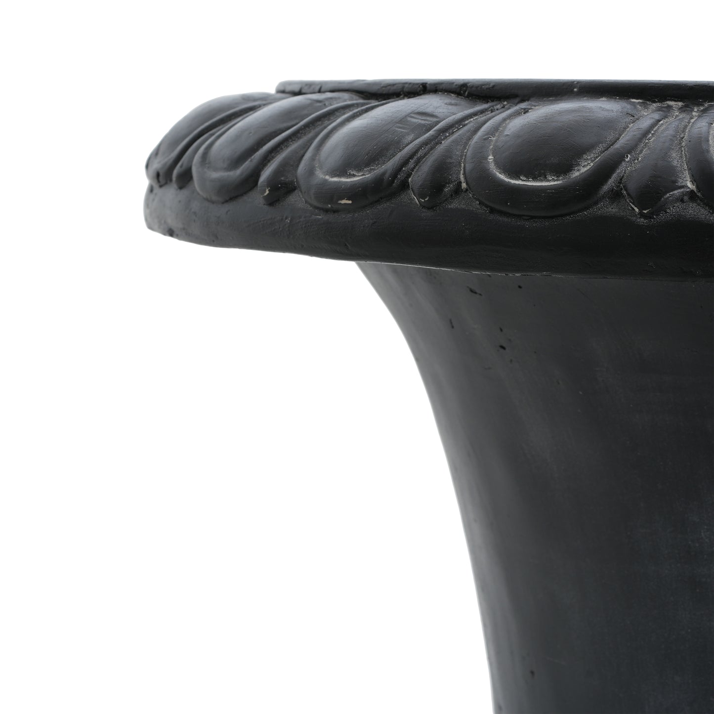 Caldrithar MGO Garden Artistic relief Urn, Antique Black, 25.75'' H