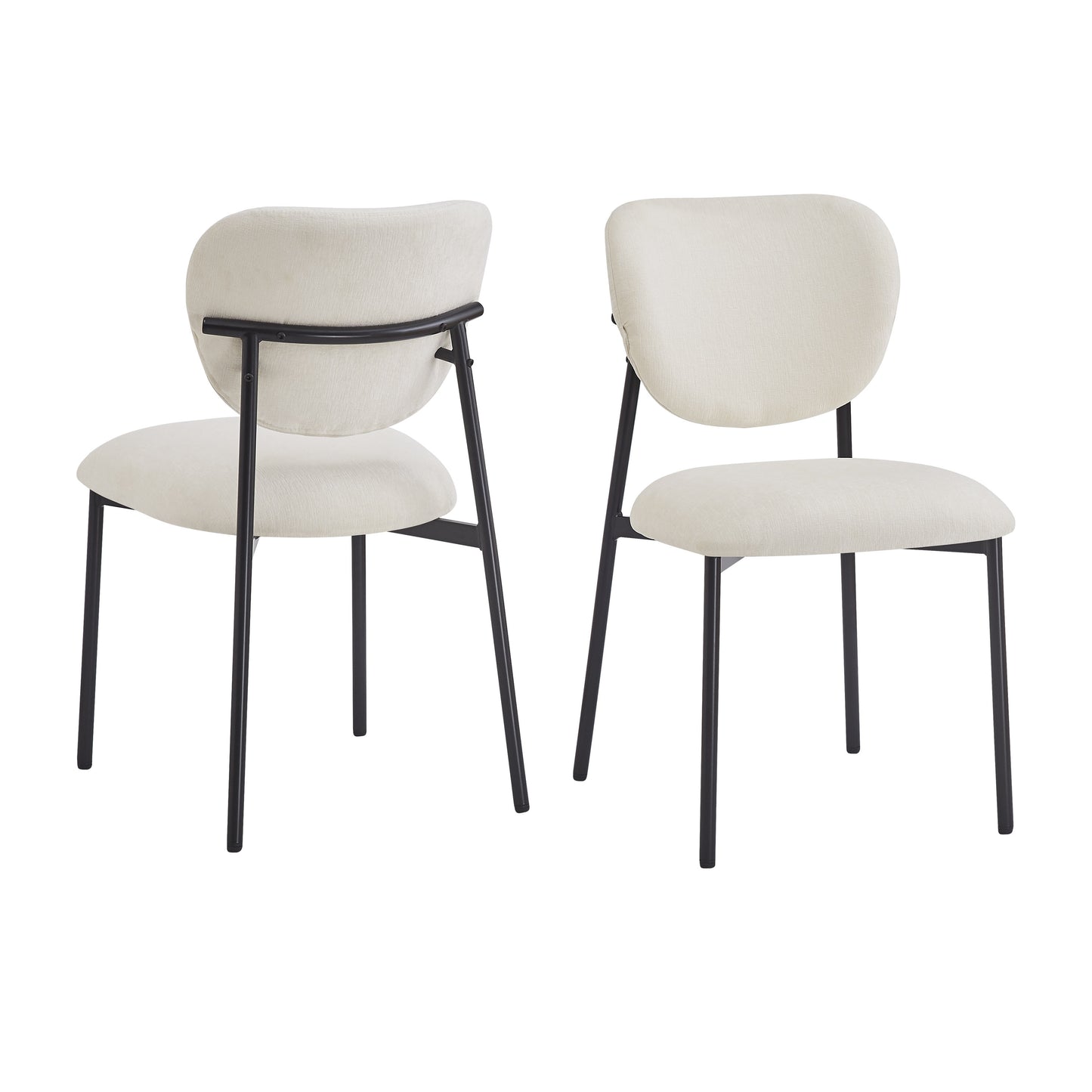 Wionell Upholstered Luxury Beige Dining Chairs, Set of 2