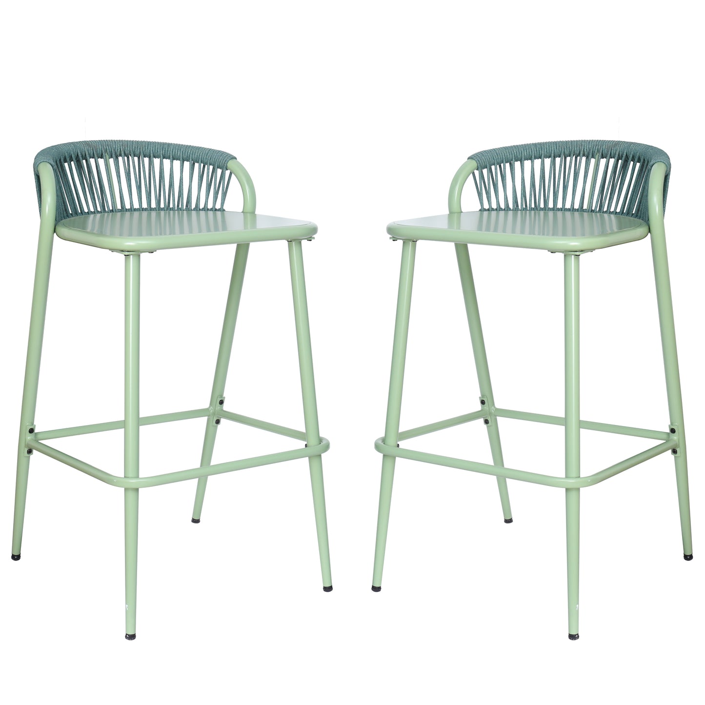 Aureliano 29 in. Outdoor Patio Barstools,Set of 2