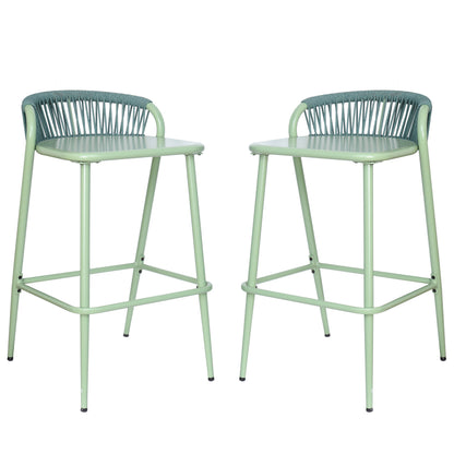 Aureliano 29 in. Outdoor Patio Barstools,Set of 2