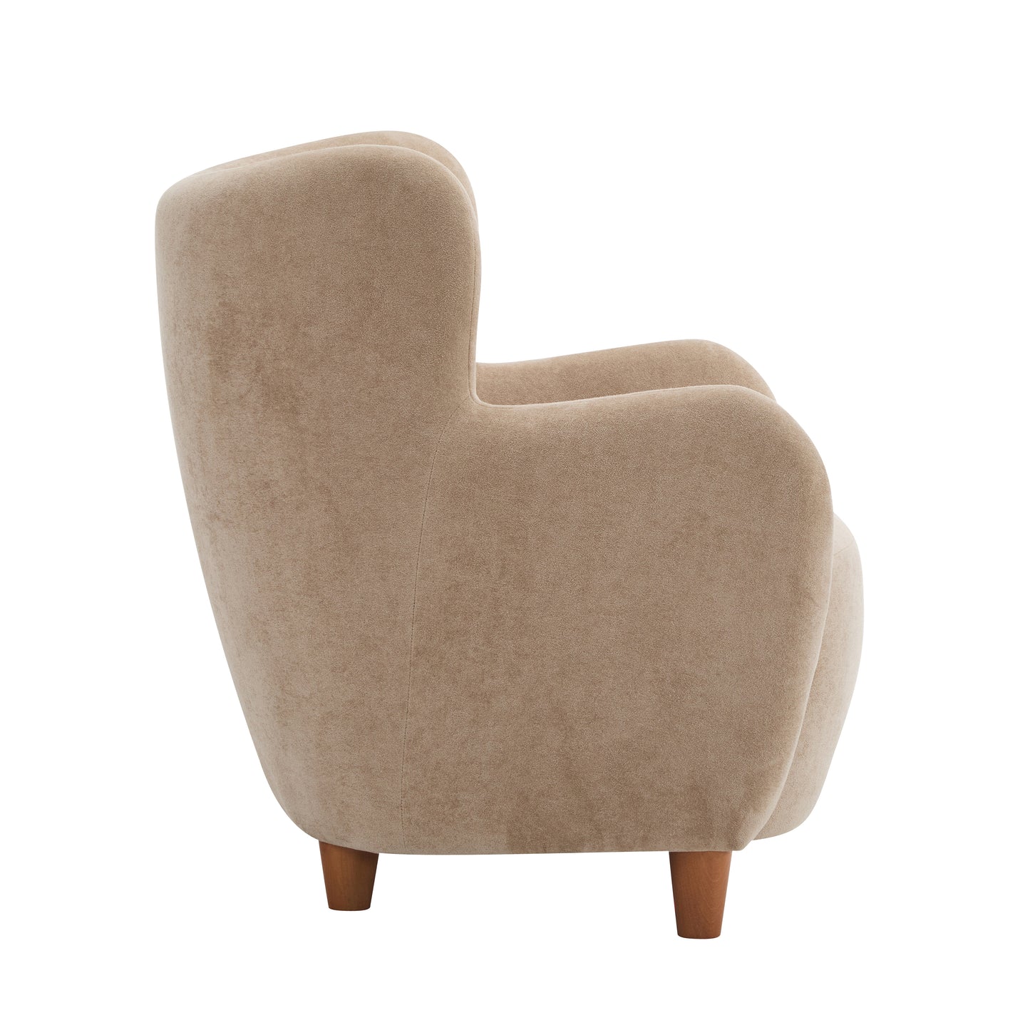 Zoe Fabric Wingback Accent Chairs Single Sofa