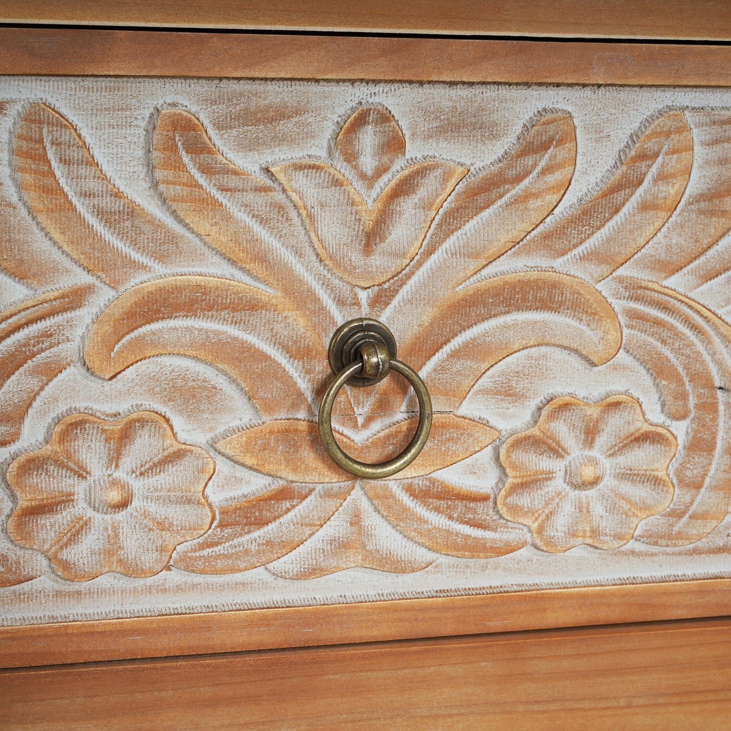 Caradoc Bohemian Style Accent Dresser With Three Drawer