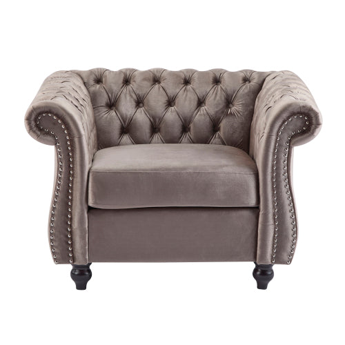 Galilea Chesterfield Velvet Club Chair