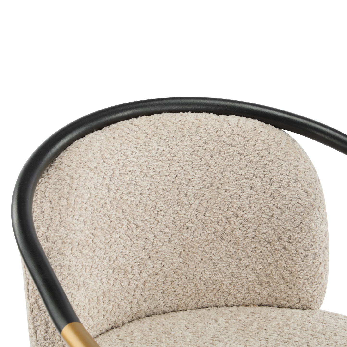 Marovian 26" H Upholstered Counter Stool with Metal Frame