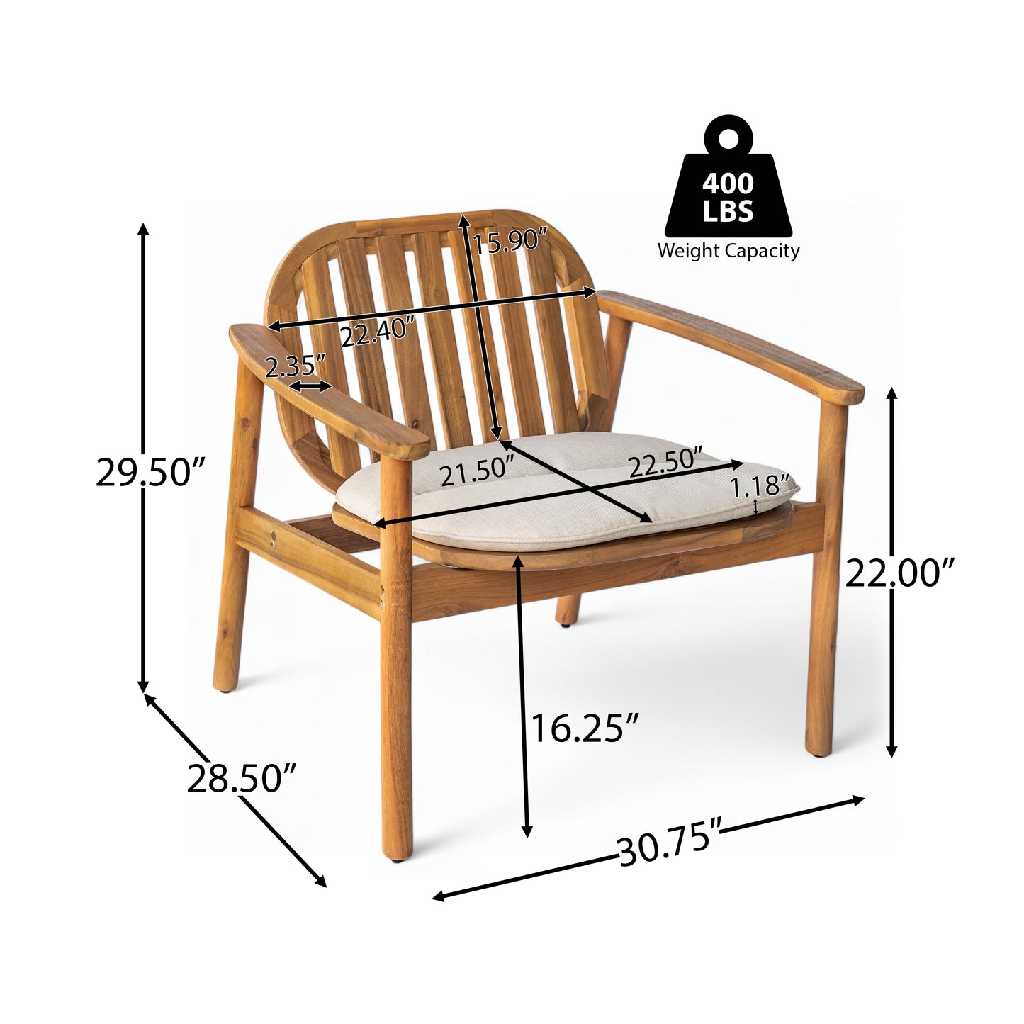 Mejanar Club Chair With Cushion, Set of 2