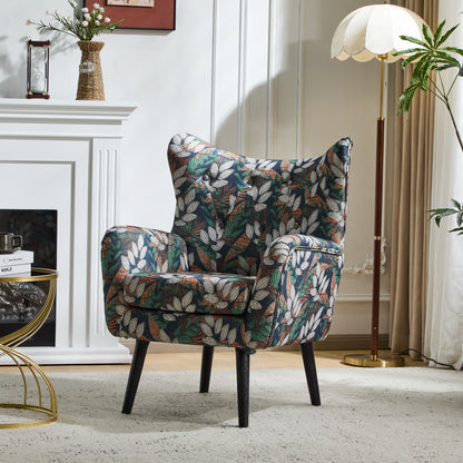 Button Tufted Style Wingback Arm Chair