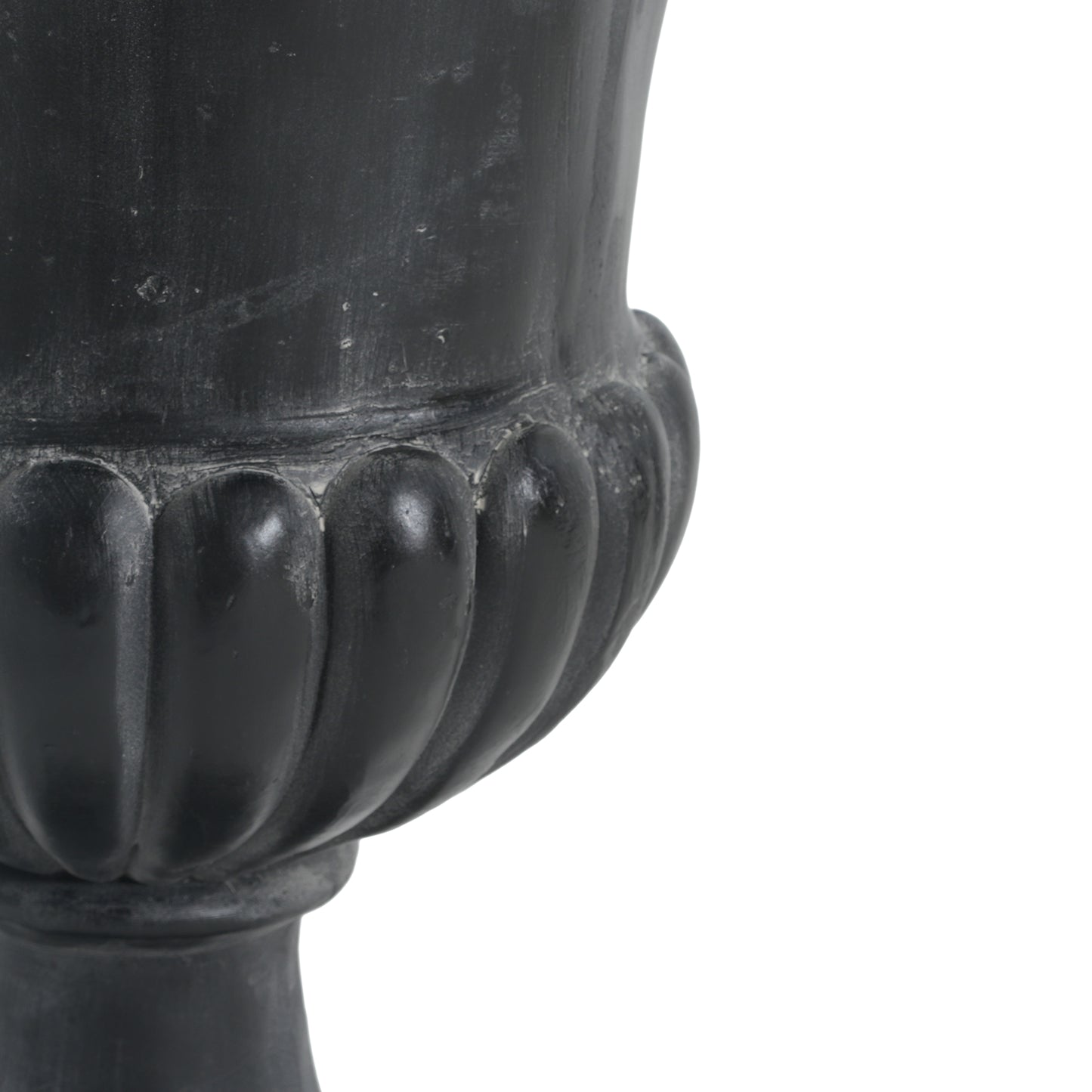 Caldrithar MGO Garden Artistic relief Urn, Antique Black, 25.75'' H