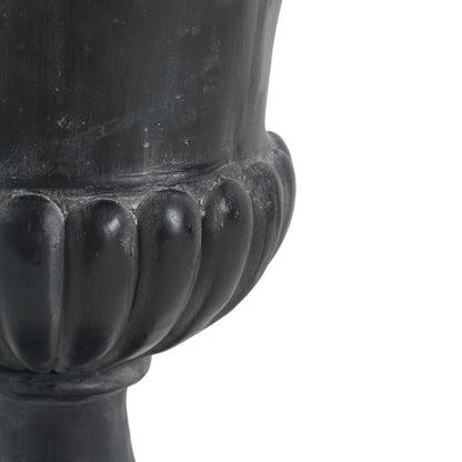 Caldrithar MGO Garden Artistic relief Urn, Antique Black, 25.75'' H