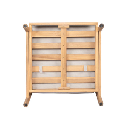 Selyric Patio Acacia Wood Chat Set, Club Chair + Coffee Table with Water-resistant Cushion