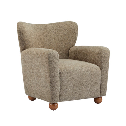 Isorylis Premium Fabric Cozy Wingback Solid Armchair