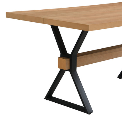 Wellain X-shaped legs Dining Table