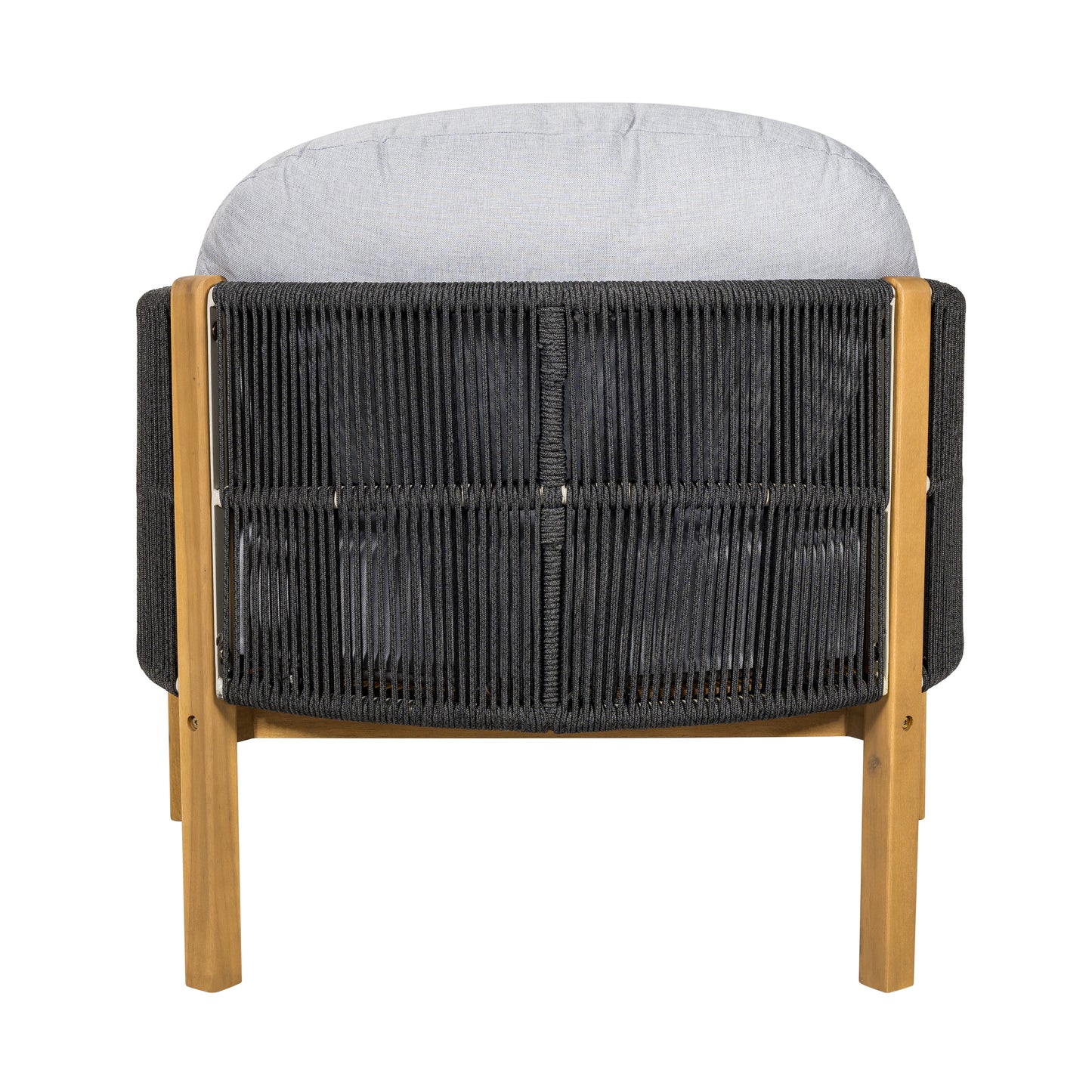 Ylaenor Outdoor Wood Club Chair, with Cushion