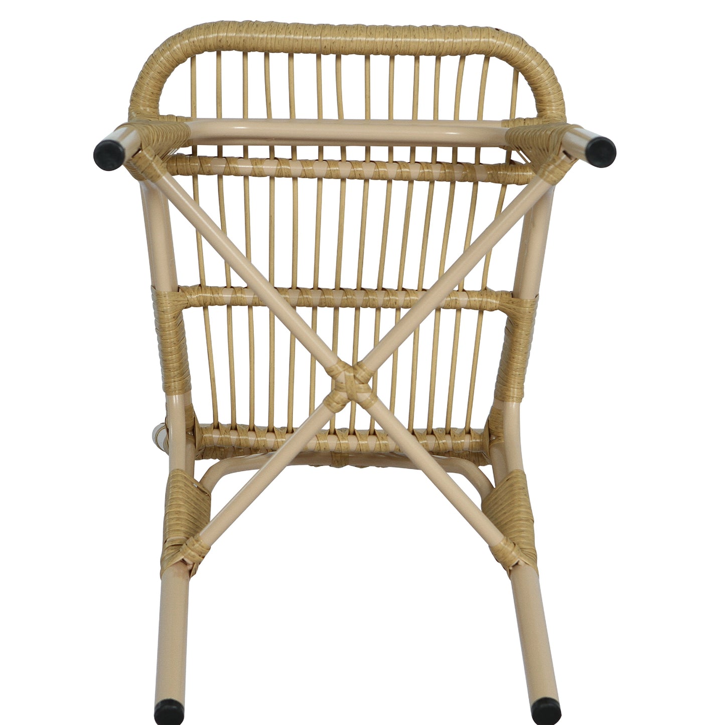 Grozer Outdoor PE Wicker Patio Dining Chairs,Set of 2