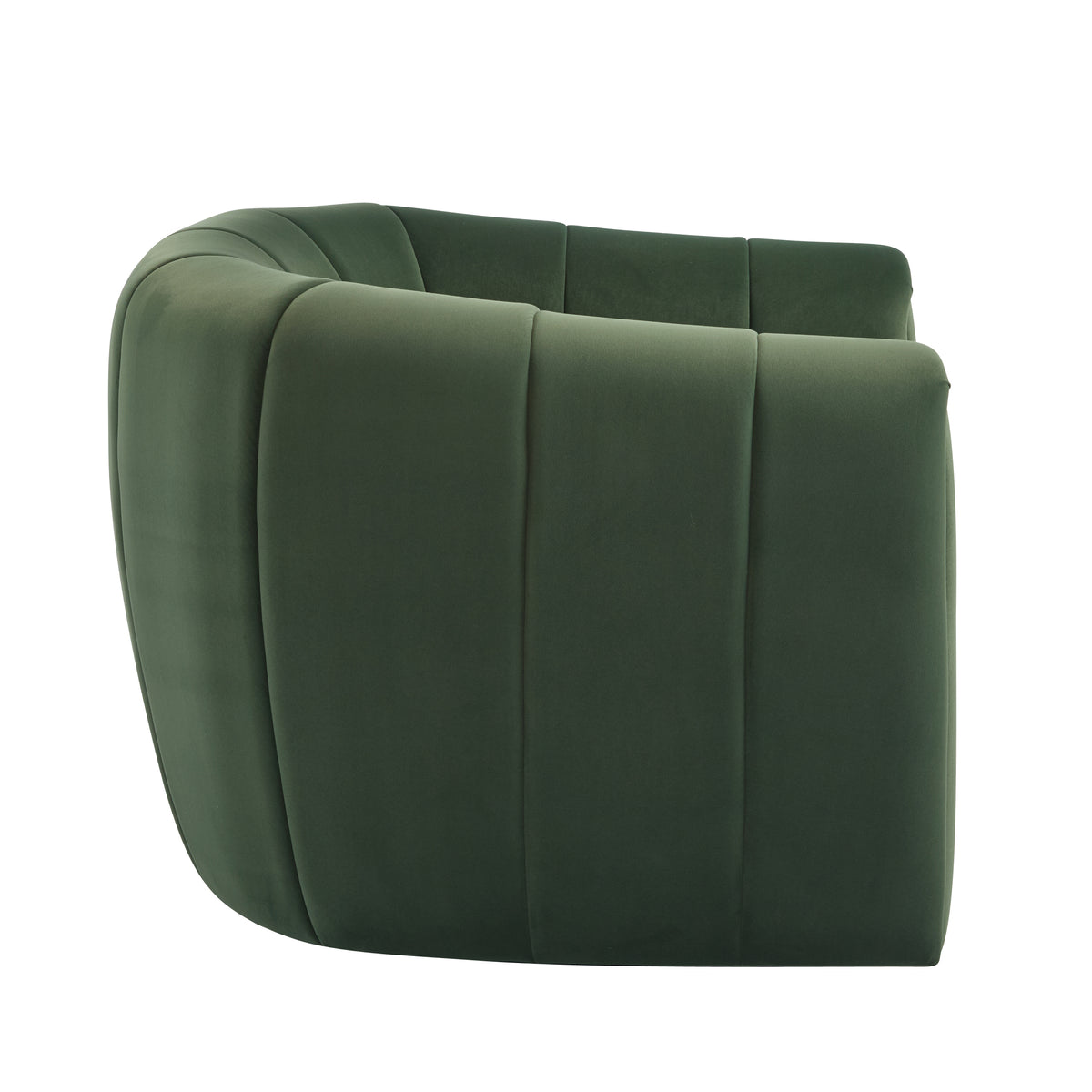 Lithe Monroe Velvet Swivel Club Chair,Armchair with 360-Degree Rotation,Upholstered Barrel Swivel Sofa Chair for Living Room/Bedroom,Tufted Back,Thick Cushion, Iron Base, Olive Green
