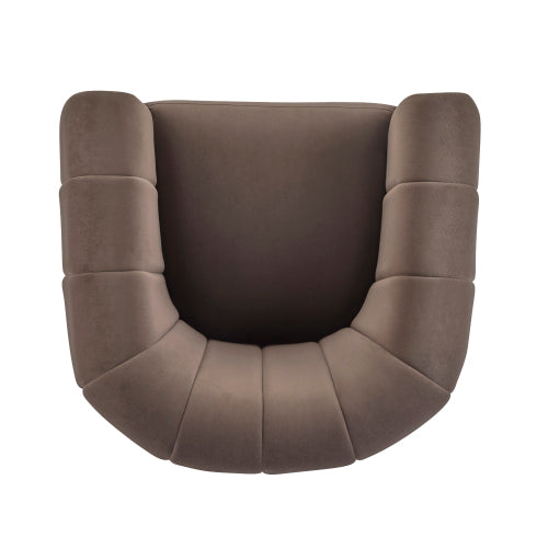 Chenial 360° Swivel Modern Velvet No-Assembly Armchair