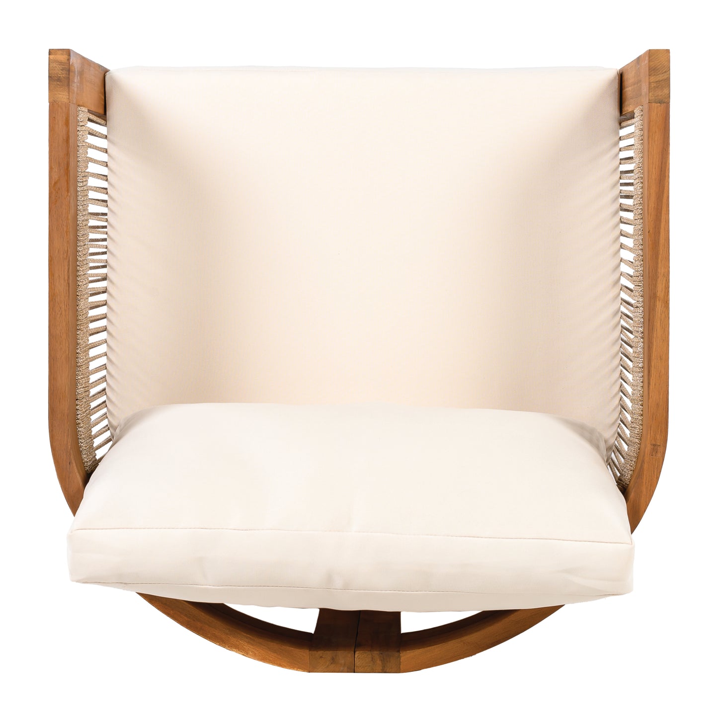 Zumawanel Premium Acacia Wood Outdoor Club Chair with  Water-Resistant Cushions