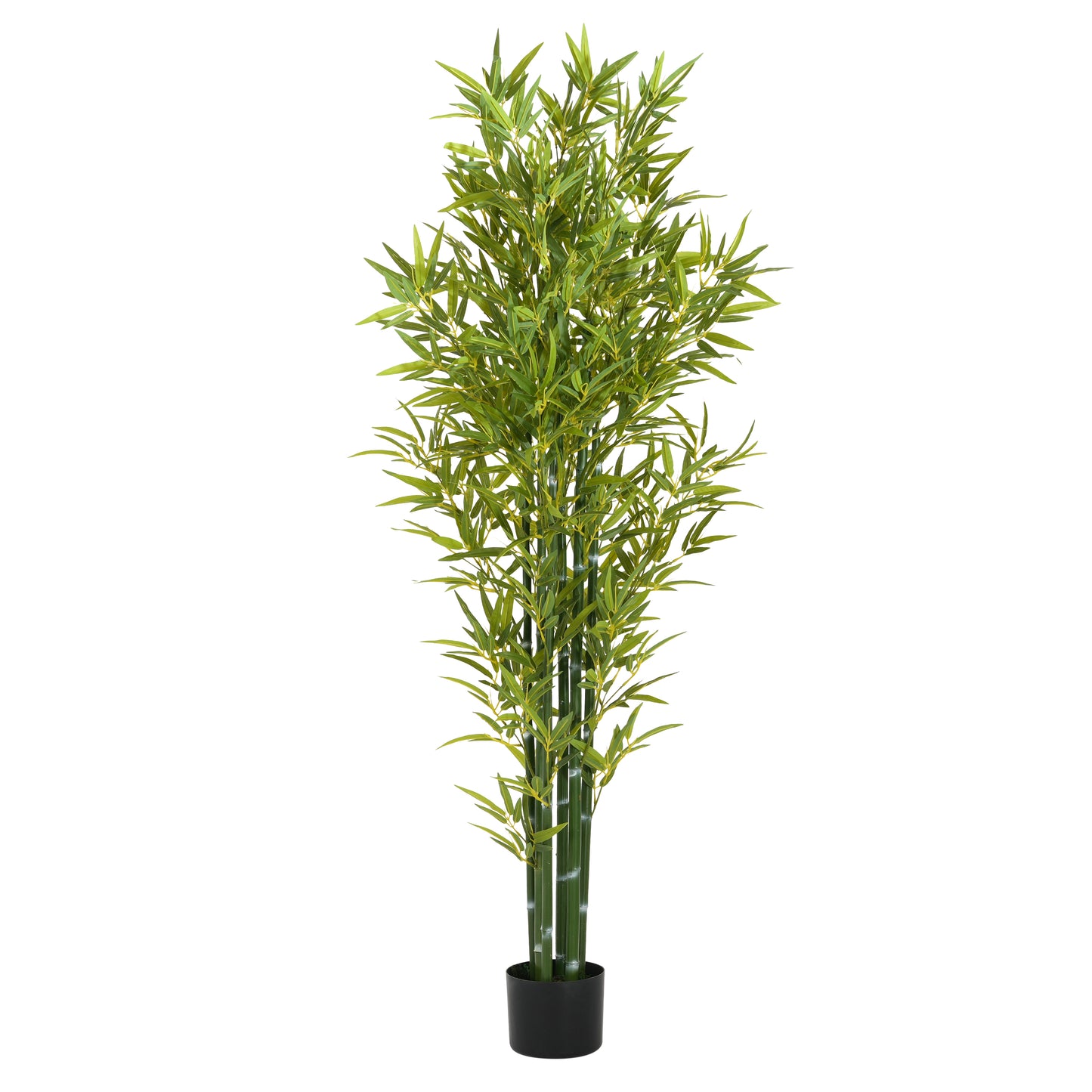 Kaelith 72" Artificial Bamboo with Black Plastic Pot - 2pcs