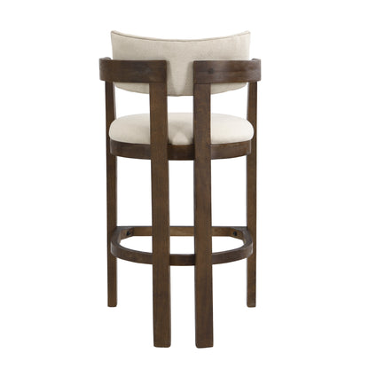 Thorn 30" Wooden Frame and Upholstered barstool with arm and back,Set of 2
