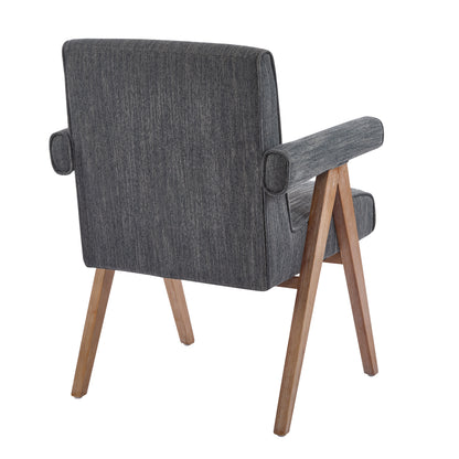 Soliner Indoor Fabric Solid Wood Dining Chair,Set of 2