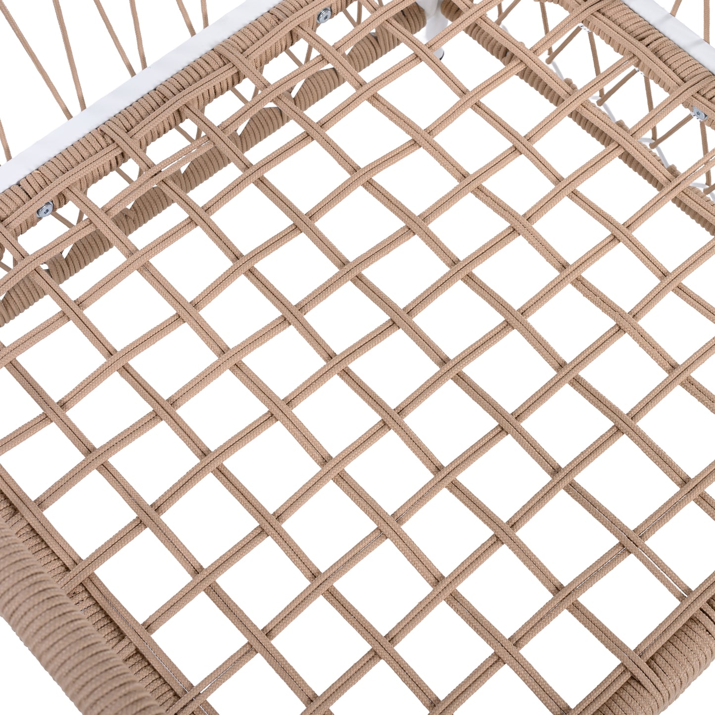 Veyavelor Bohemian Outdoor Lounge Chair with Handwoven Rope, Waterproof Cushions [Set of 2]