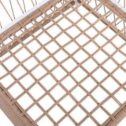 Veyavelor Bohemian Outdoor Lounge Chair with Handwoven Rope, Waterproof Cushions [Set of 2]