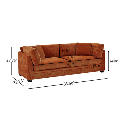 Cormac 83.50" Modern Flared Arms Sofa