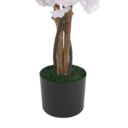 Maelorin 43" Artificial Cherry Blossom Tree with Black Plastic Pot