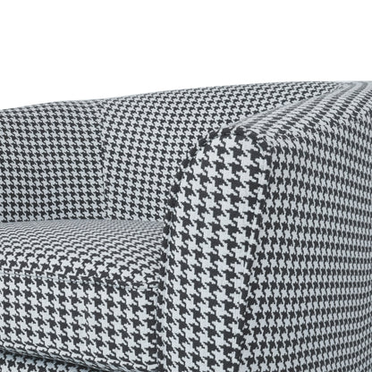 Alvnve Elegant Fabric Swivel Chair with Wood Frame