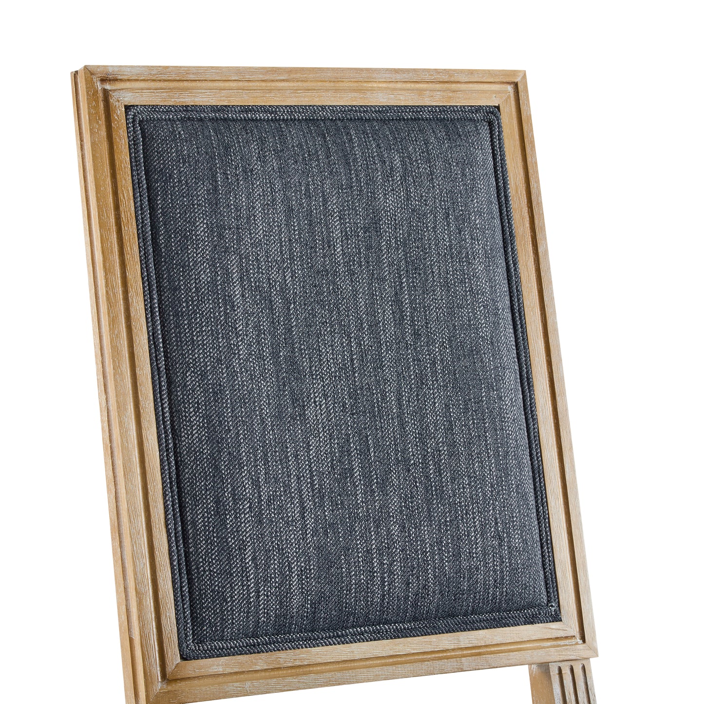 HaChiMi French Country Dining Chairs - Elegant Cane Backrest & Upholstered Seats,Set of 2