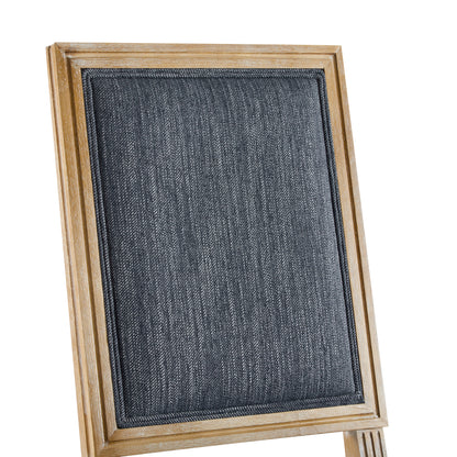 HaChiMi French Country Dining Chairs - Elegant Cane Backrest & Upholstered Seats,Set of 2