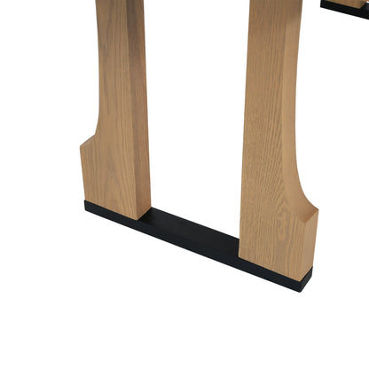 Verenda 63" Rustic Farmhouse Dining Table – Seats 4-6,with Pedestal Base