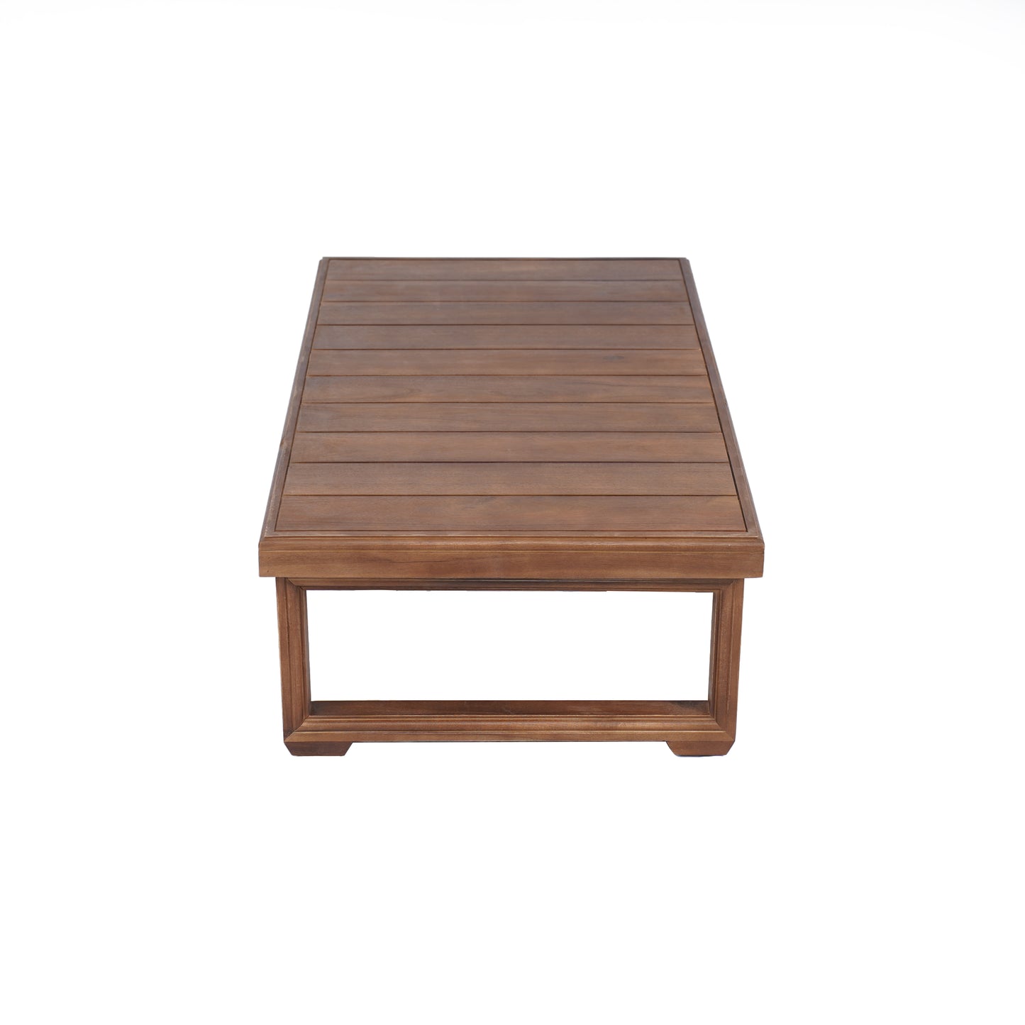 Andrae Outdoor Acacia Wood Loveseat Set with Coffee Table