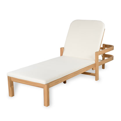 Calora Acacia Outdoor Modern Wood Chaise Lounge Chairs for Patio or Poolside